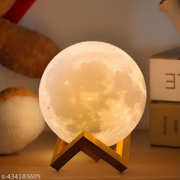 🌕✨ 3D 7-Color Moon Lamp | Rechargeable & Decorative 🌙💡